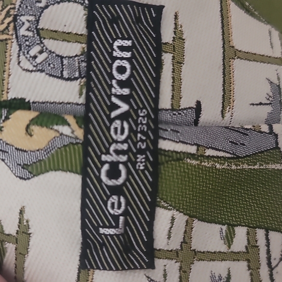 LE Chevron Vintage Le Damsel Print Men's Unisex Neck Tie - Picture 4 of 5